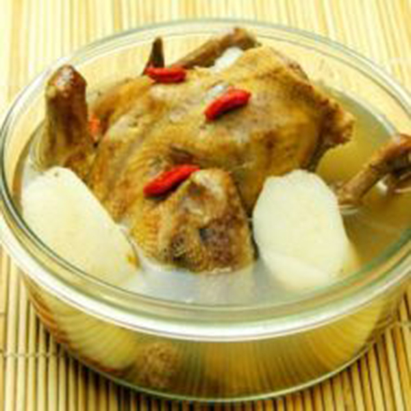 Chinese yam pigeon soup